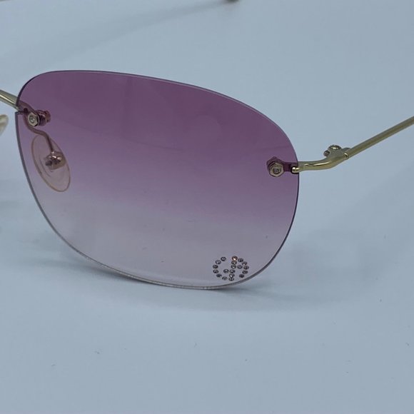 Giorgio Armani Frameless Aviator with Crystals - Picture 2 of 6